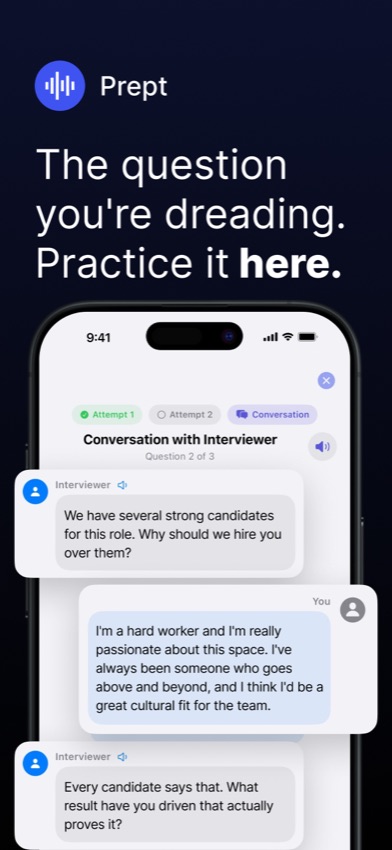 Prept app — practice the question you're dreading